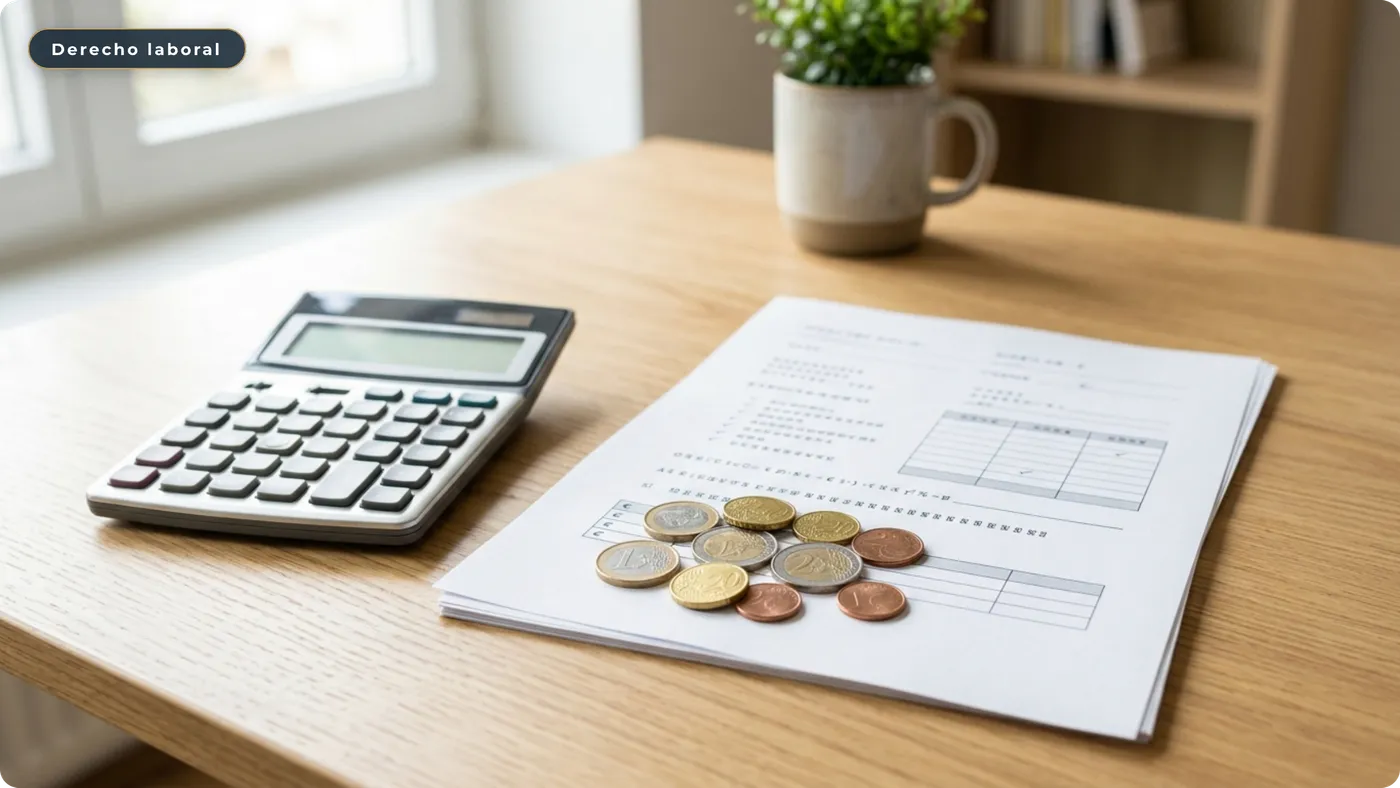 Cálculo del finiquito de una empleada de hogar: salario, pagas extras y vacaciones, con ejemplo 2026
